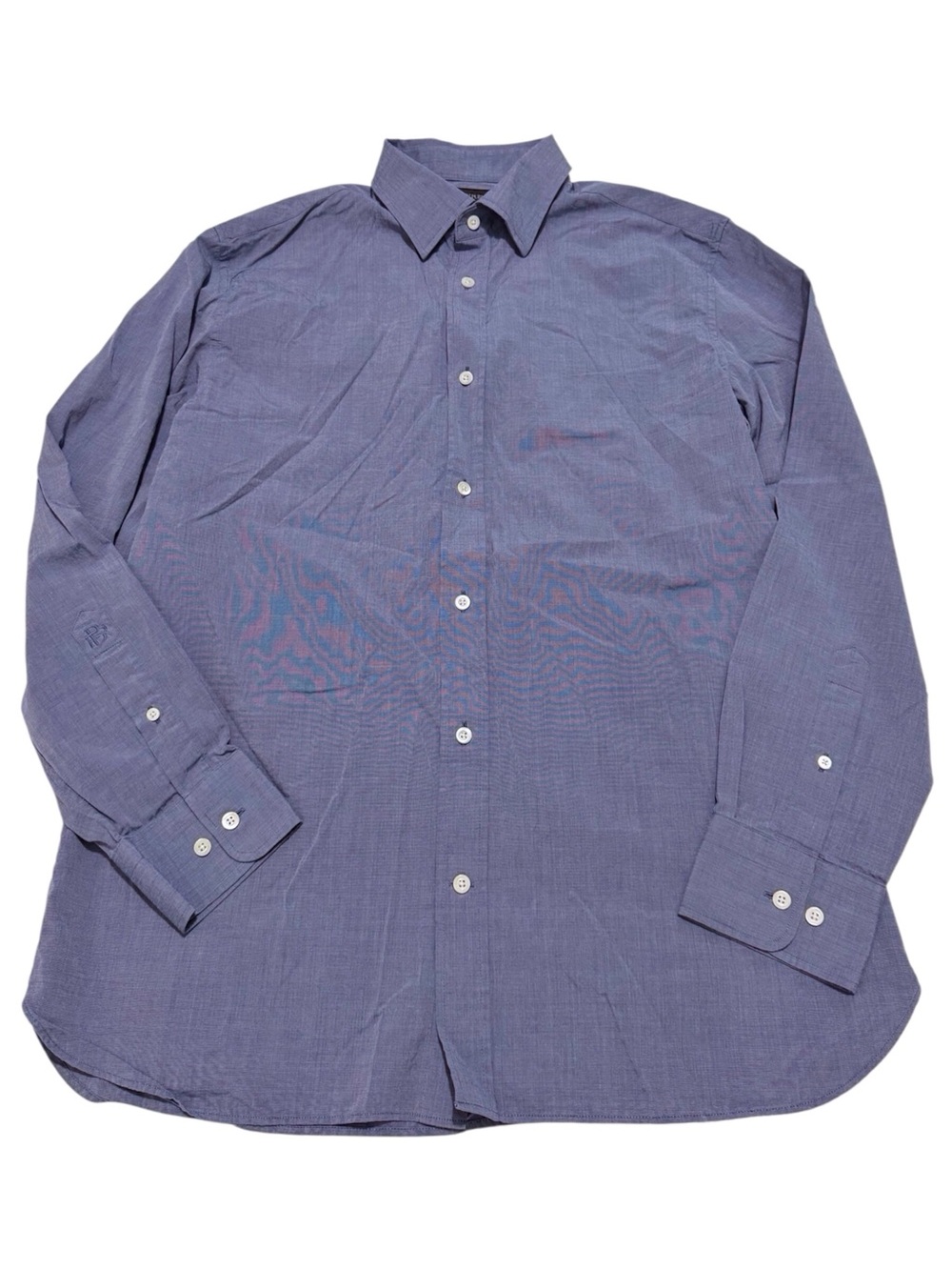 Banana Republic Poplin Slim Fit Long Sleeve Dress Shirt Navy 100% Cotton Large